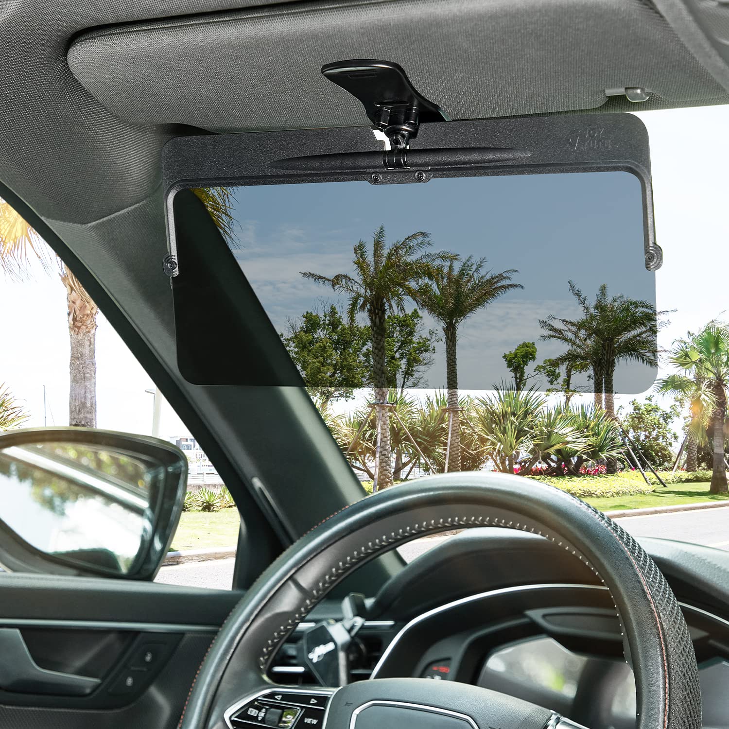 JOYTUTUS Sun Visor for Car, Universal Anti-Glare Polarized Sun Visor Extender Easy to Install, UV400 Visor Extension Protect from Glare/UV Ray/Stray Light, Safe Driving for Car
