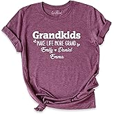 Grandma Shirt with Grandkids Names Shirt, Nana Tee, Granny Shirt, Gift for Grandma, Personalized Grandma Shirt, Shirt, Grammy, Abuela, Mimi, Grandkids Custom Shirt, Mothers Day Tee White