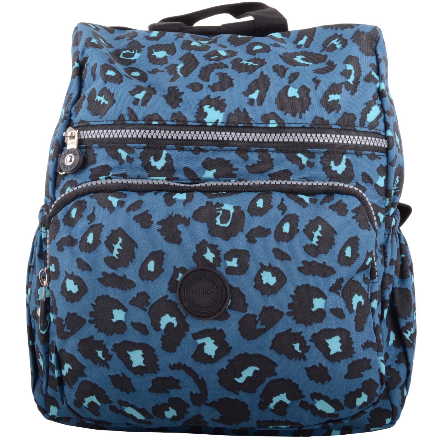 Valita Womens Animal Print Travel Work School Backpack/Rucksack - Teal Leopard