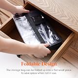 Lifewit 3 Pack 95L Clear Plastic Storage Bags with Handles Wardrobe Organizer view 7