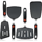 Silicone Spatula Turner,4-Pack Spatulas Silicone Set for Nonstick Cookware, Dishwasher Safe 600°F Heat Resistant Kitchen Turner Spatula Home Kitchen Cooking Eggs, Pancake, Fish, Stir Fries