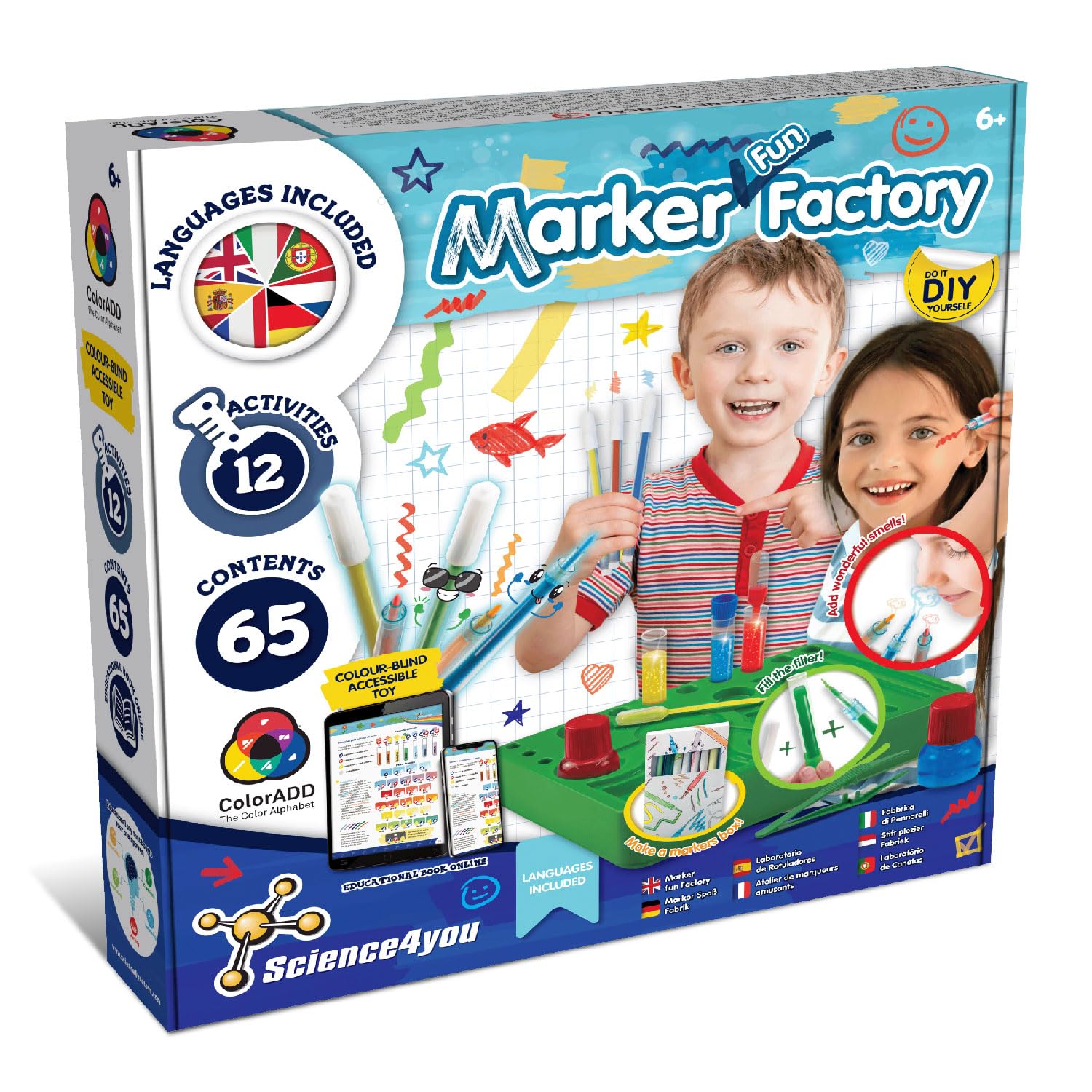 Science4you Creator Marker Studio for Kids Age 6 7 8+ - Make Your Own Pens, 12 Activities + 65 Contents, Stem Toys and Games, Arts & Crafts for Kids, Markers Gifts for 6 7 8 9+ Year Old Girls & Boys