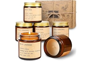 GTTFAE Candles for Home Scented, 150 Hours of Burning Time Aromatherapy Candle, 6 Pack Natural Soy Candle Set, Scented Candles Very Suitable for Giving Gift, Birthday Gifts for Women, Teacher Gifts﻿