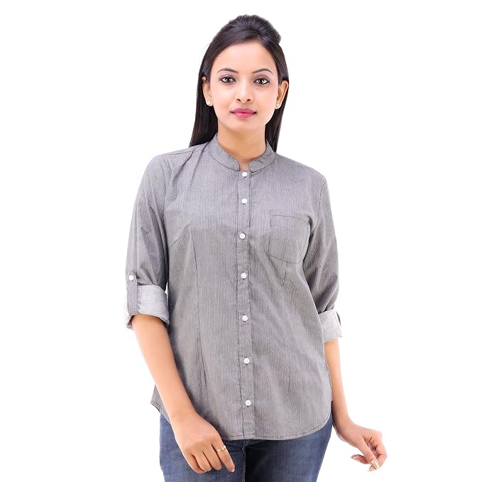 Buy GOODWILL Women's Casual Wear Cotton Shirt_GW229XXLarge Grey at