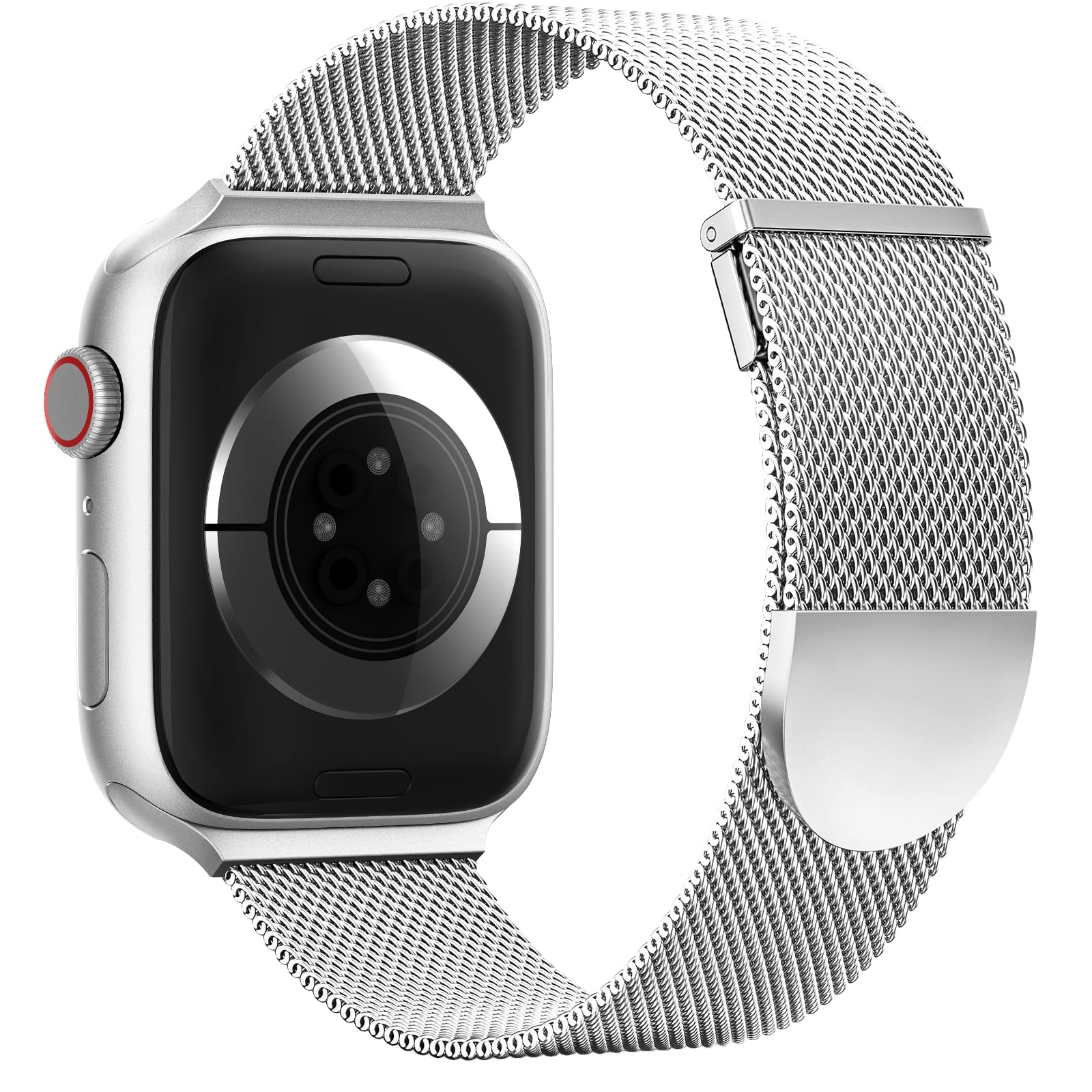 Higgs Strap Compatible with Apple Watch Straps 42mm 46mm 45mm 44mm 41mm 40mm 38mm 49mm for Women Men, Dual Magnetic Adjustable Metal Band for iWatch Series 11 10 9 8 7 6 5 4 SE Ultra 3 2 1