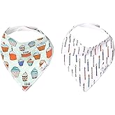 Copper Pearl Baby Bandana Drool Bibs for Drooling and Teething 2-Pack Gift Set “Confetti