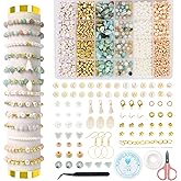 TOIPINIO Bracelet Making Kit Jewelry Making Supplies Kit Natural Stone Beads for DIY Craft Friendship Bracelet/Necklace/Earrings for Adults 1736PCS (Amazonite)