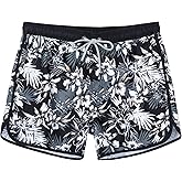 SURF CUZ Mens Swim Trunks 5" Swim Shorts Vintage Bathing Suits with Mesh Lining 80s 90s Retro Swimwear Board Shorts