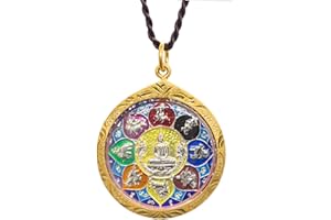 ARTSCHATZ Phra LP Sothorn Buddha Zodiac Golden Thai Amulet Pendant