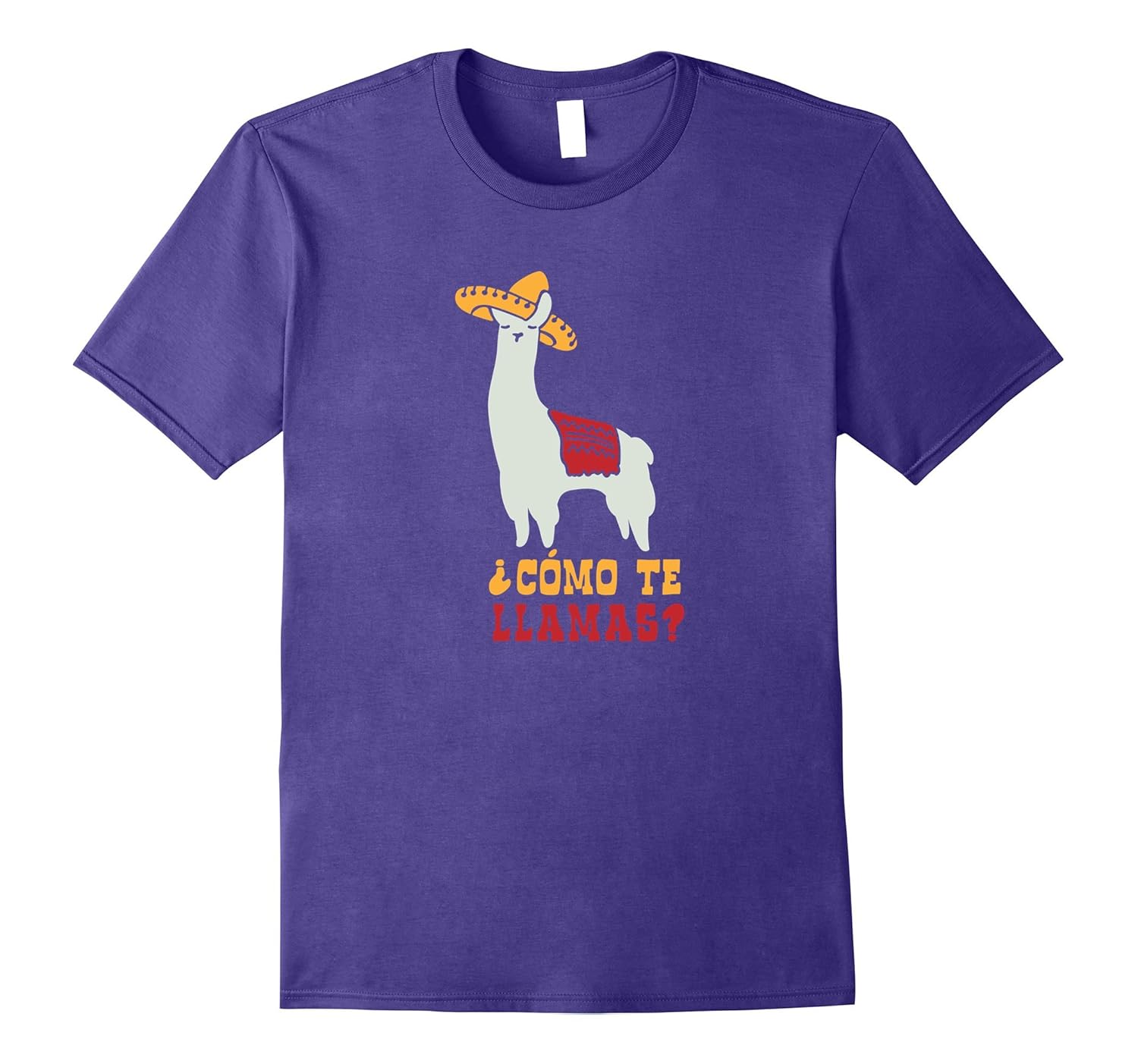 Como Te Llamas Funny Llama Spanish Word Humor T-Shirt-ANZ