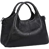 Iswee Genuine Leather Shoulder Bags Purses and Handbags for Women Satchel Designer Cross Body Hobo Medium Size Tote