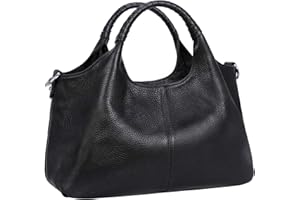 Iswee Genuine Leather Shoulder Bags Purses and Handbags for Women Satchel Designer Cross Body Hobo Medium Size Tote