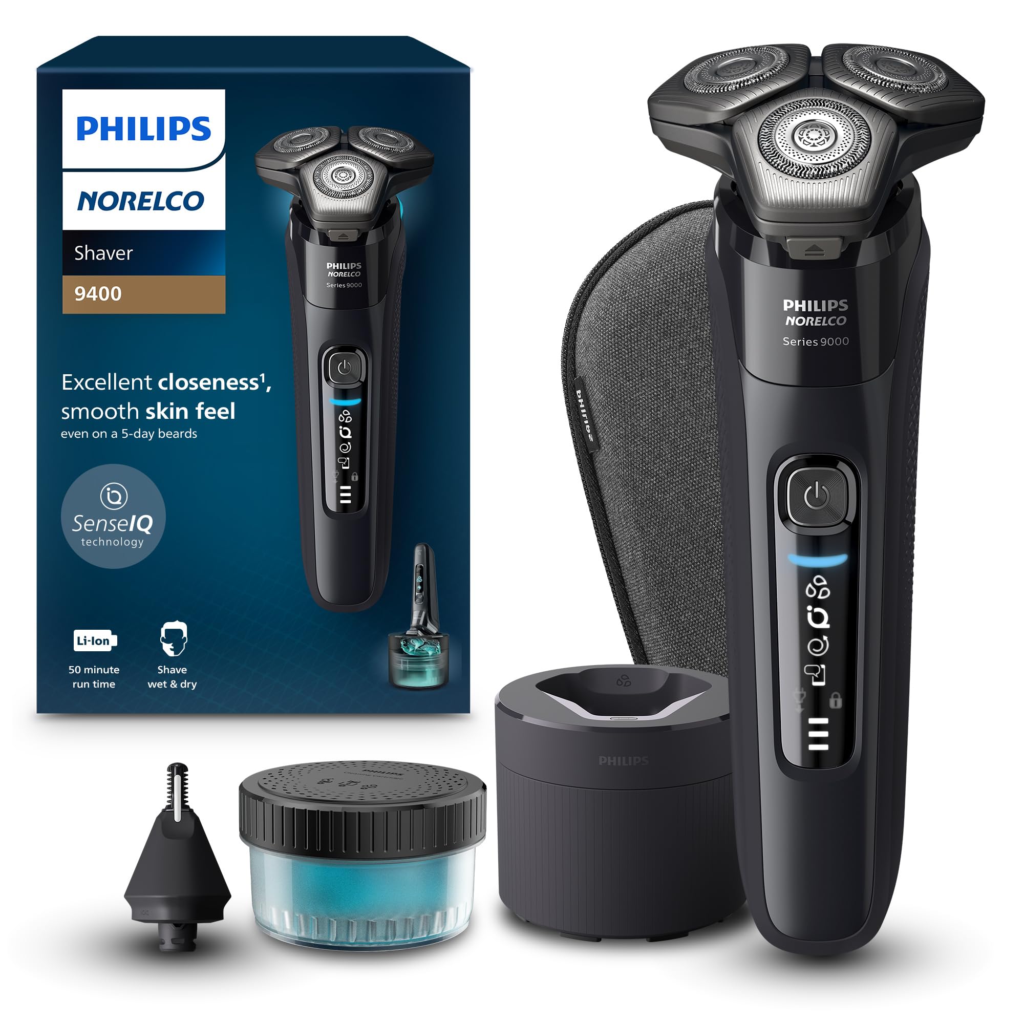 S8968 Razor Mua Shaver Series 9400 Wet and Dry Electric Shaver, with Lift and Cut ...