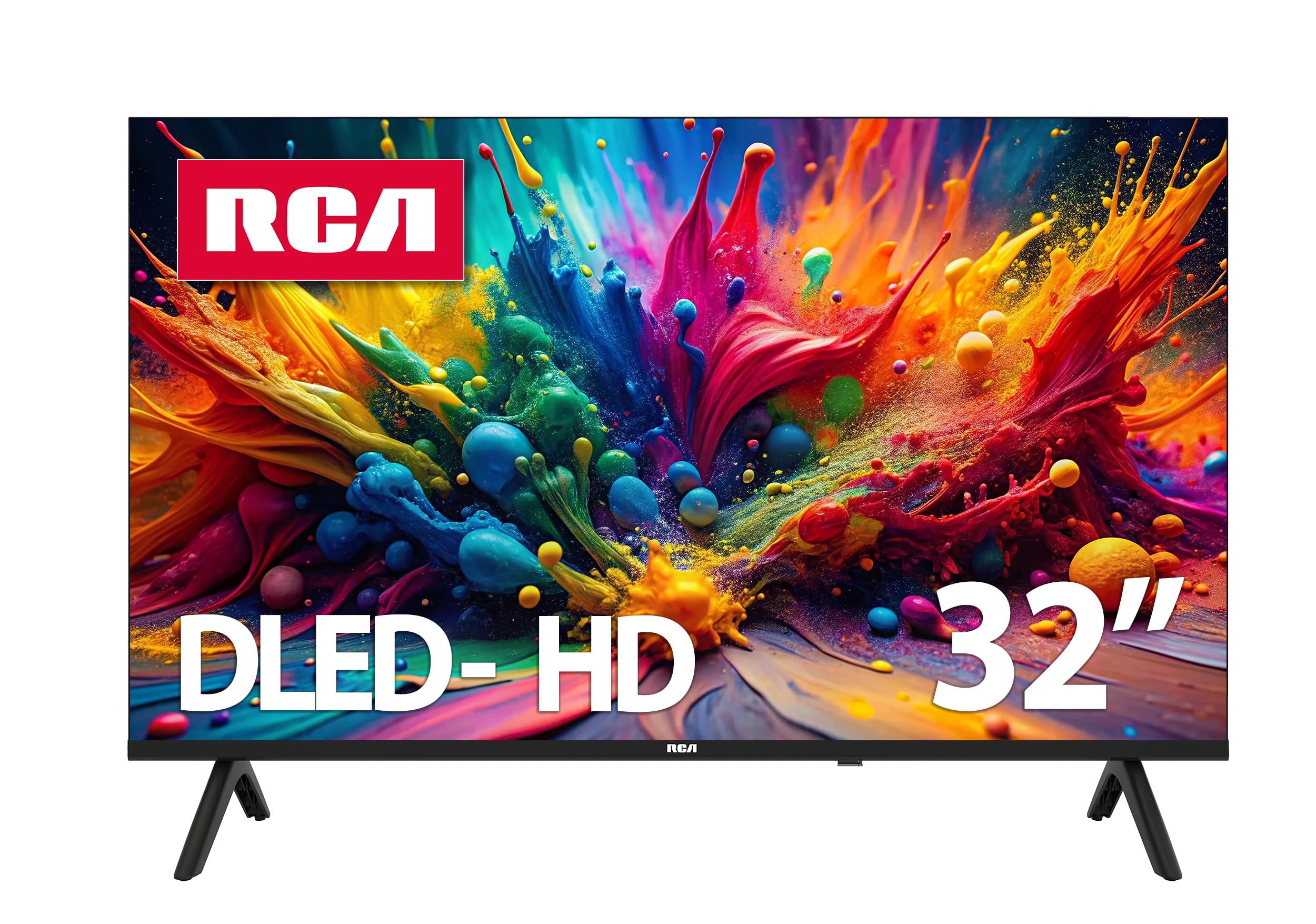 Photo 1 of ** Damage Major For parts only ***  RCA 32-Inch HD Smart Google TV, Frameless LED Display with HDR10, Wi-Fi and Bluetooth, Google Assistant Built-in, Compatible with Alexa