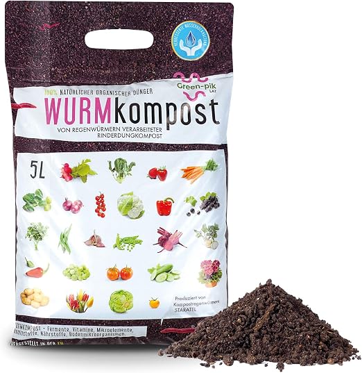 Green-PIK LAT Compost de gusanos – Abono ecológico puro I ...
