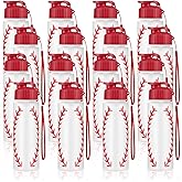 Olgaa 16 Pcs Baseball Water Bottle Bulk 20 oz Baseball Reusable Water Drink Bottles Sports Accessories for Party Favor Players Lovers Team Gifts