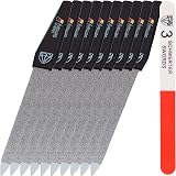 3 Swords Germany Double Sided Sapphire Nail File Set 10 Pieces 3-Way Buffer
