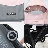 My Babiie MB02 Plus Stroller Pink Grey, Birth to 4 Years, Lightweight Umbrella view 6