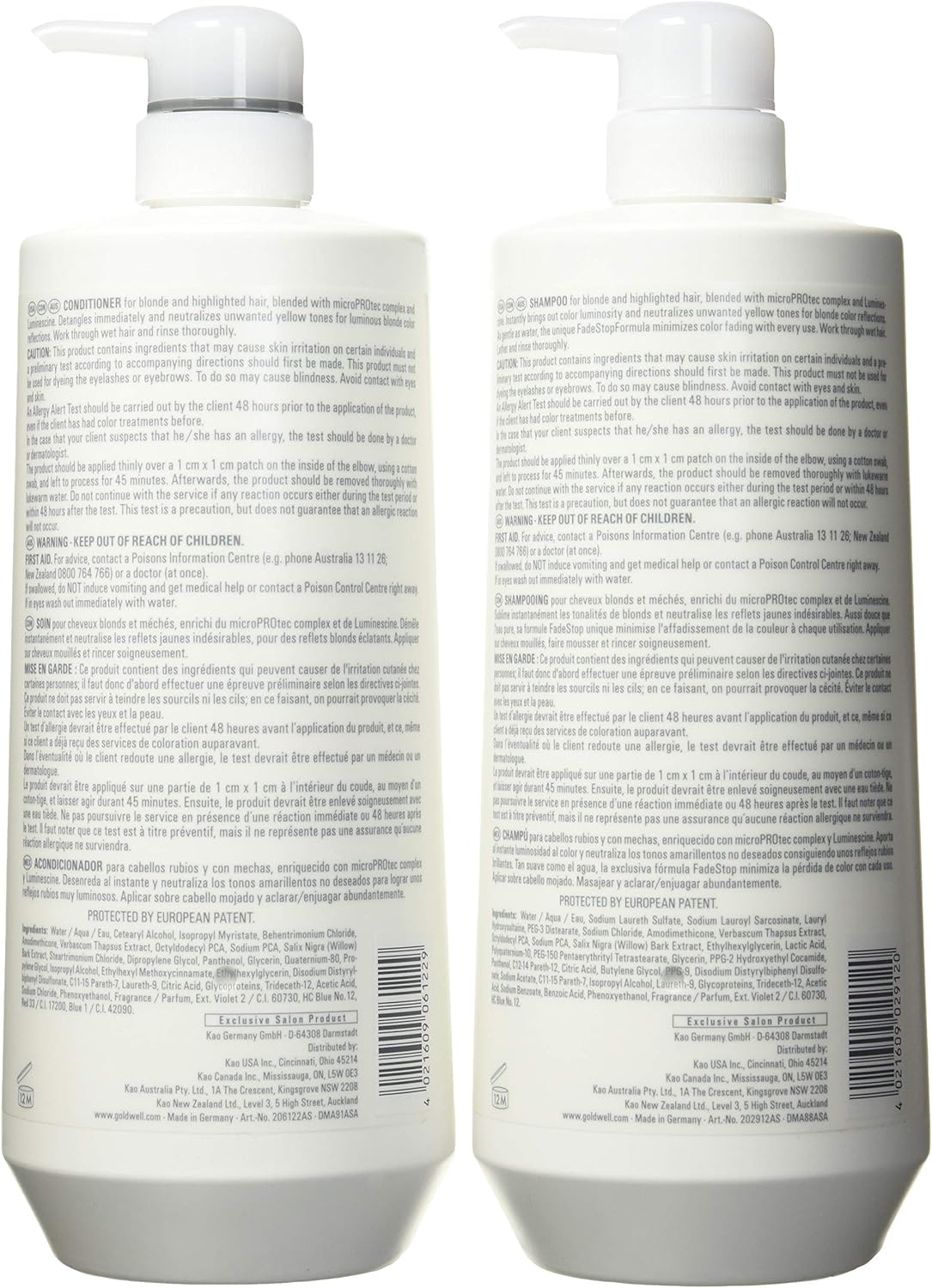Goldwell Dualsenses Blondes & Highlights Anti-yellow Shampoo, 1 Litre, White - Image 3