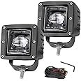 OFFROADTOWN LED Pods, 2pcs 3'' SAE Fog Lights Off road Driving lights Waterproof Square LED Cubes Work Light for Truck Motorc