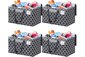 StorageRight Moving Bags Heavy Duty Large Strong Moving Boxes with Premium Zippers ＆ Carrying Handles，Collapsible ＆ Reusable Storage Totes，for Space Saving Storage 100L,4-Pack