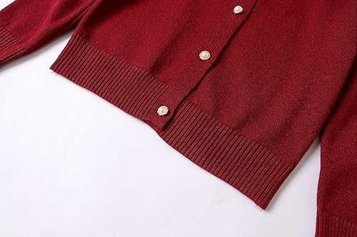 burgundy cardigan school