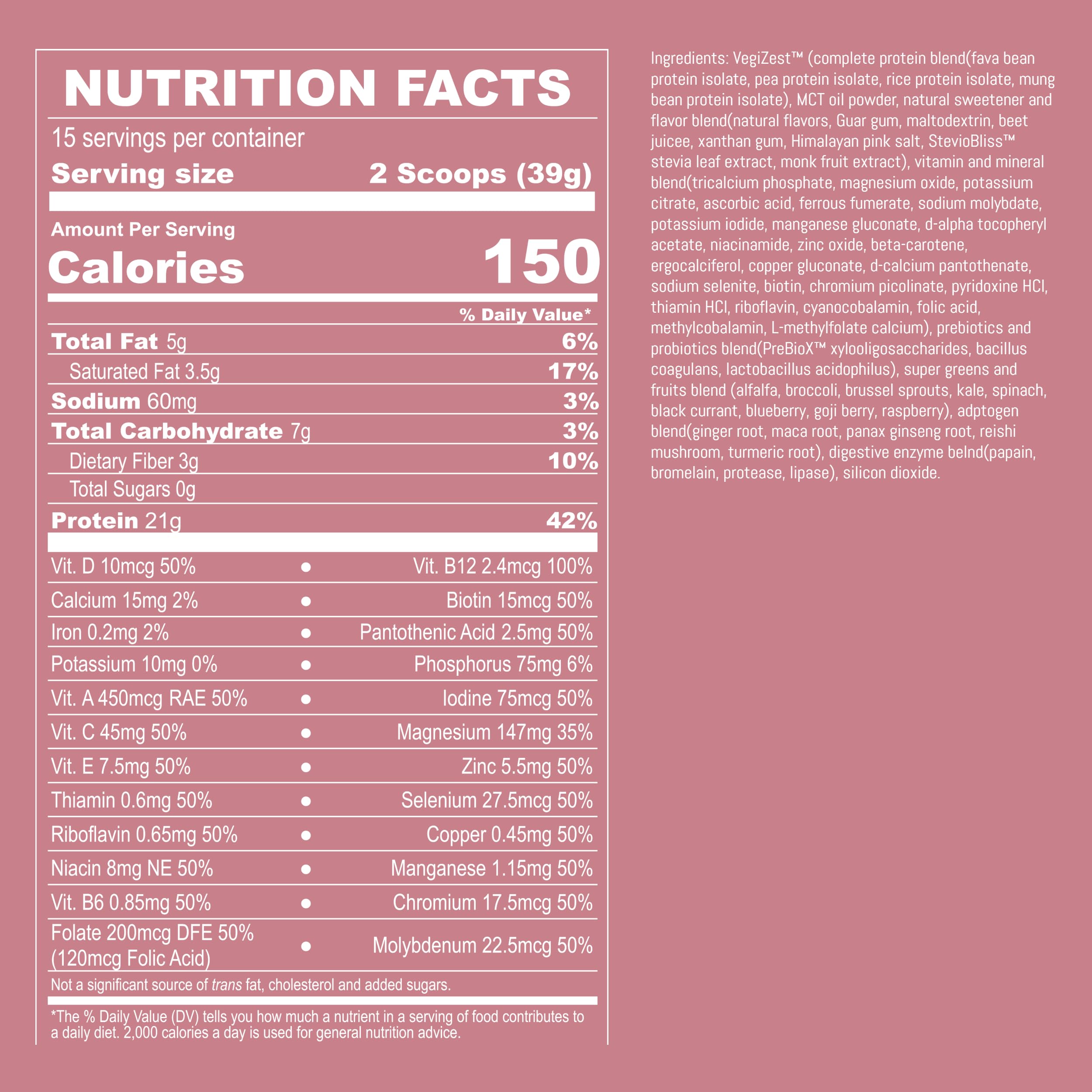 UpNourish Strawberry Banana Vegan Protein Powder 54 Superfoods Powder,1.5 Billion CFU Probiotics 21g Plant Based Protein,No Sugar No Dairy No GMO Dairy Free,Meal Replacement Shake Keto-Friendly Low-Carb Diet,15 Servings