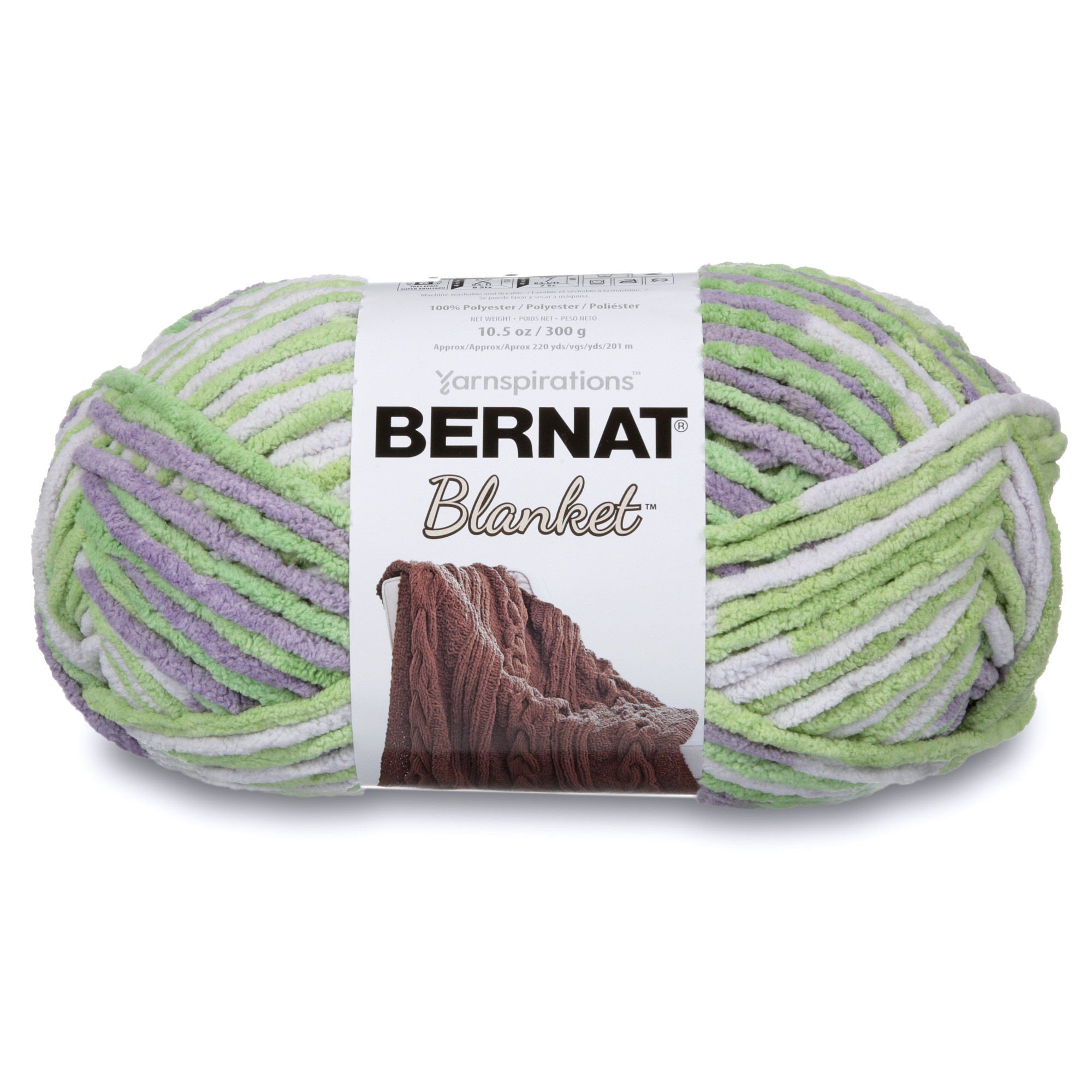 Bernat Blanket Yarn, 300 grs/ 10.5 oz, Lilac Leaf