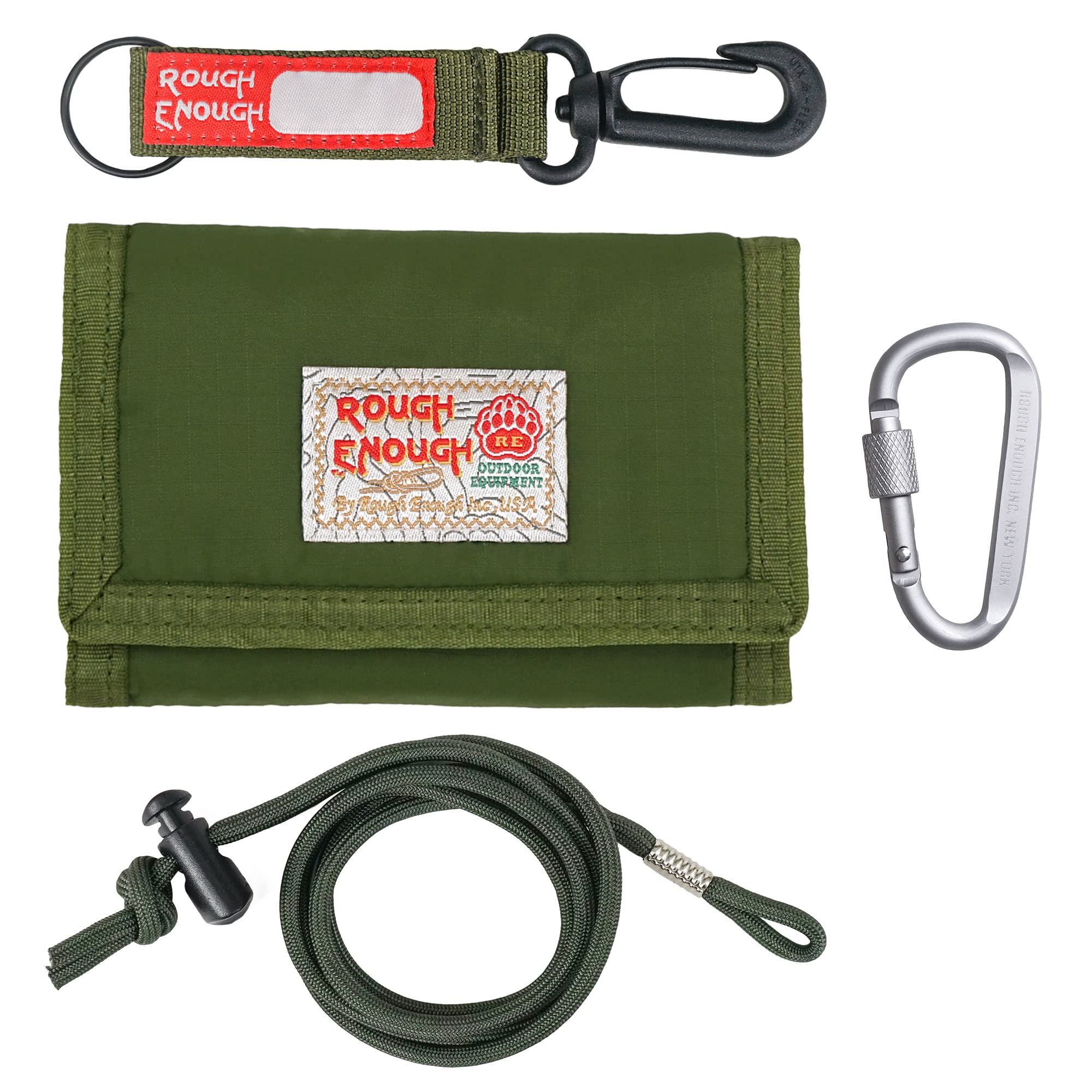 Rough Enough Lanyard Boys Kids Wallet for Teenage Boy with Coin Pocket Credit Card Holder Zipper in Trifold Personalised Mens Wallet Key