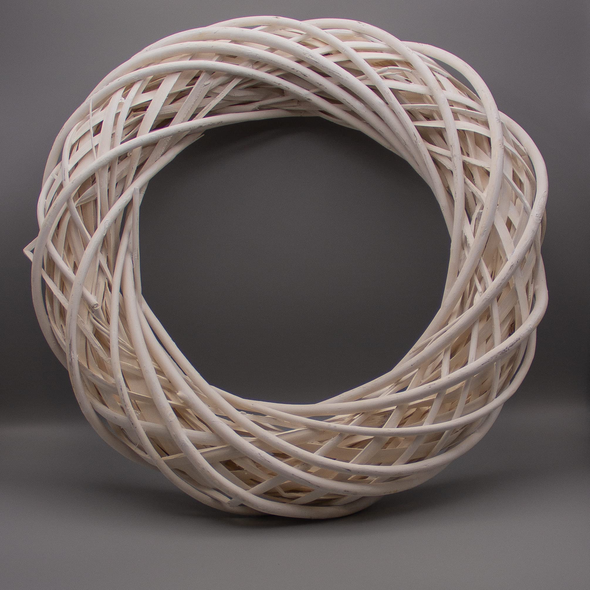 Wicker Wreath Ring (Willow 8inch, White)