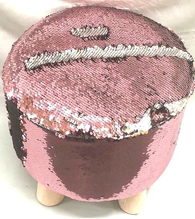 Amazon De Uobltd Moderne Luxus Hocker Mit Mermaid Pailletten Wendbar Und Beine Aus Holz