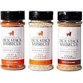 Jack Stack Barbecue Dry Rub Seasoning Variety Pack - All Purpose, Steak, Poultry & Meat Seasonings - Kansas City Spice 3 Pack - for Chicken, Steak, Ribs, Vegetables, Seafood, and More (7oz Each)