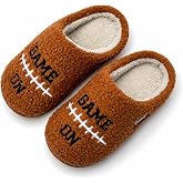 Sports Slippers for Adults Basketball Football Baseball Fuzzy Closed Toe