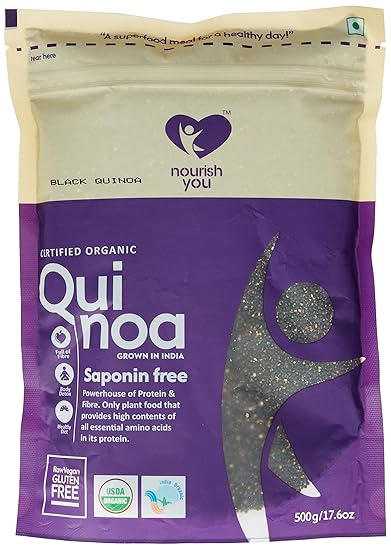 Nourish You Organic Black Quinoa, 500g