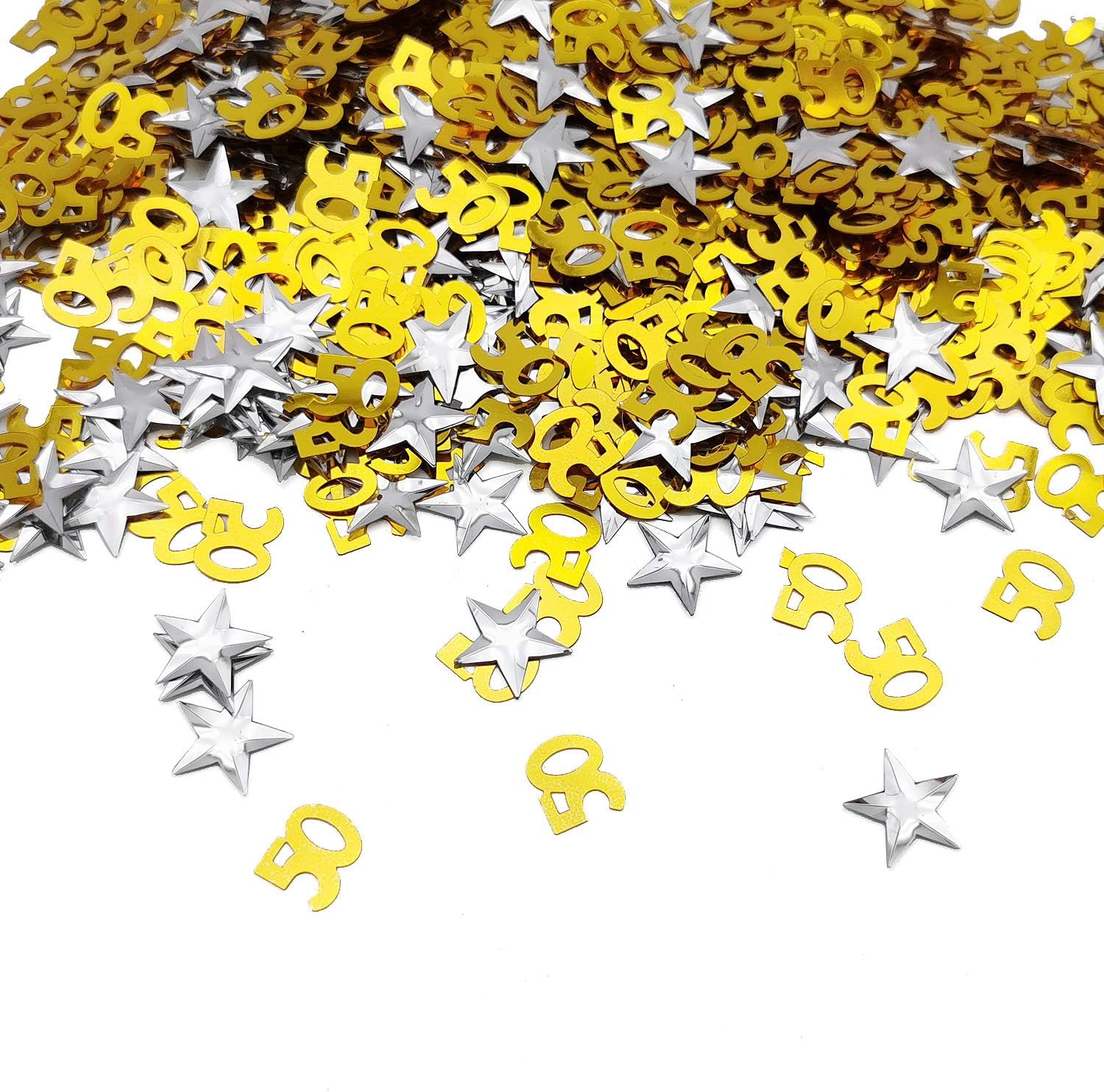 Gold 50 Chiffre Confettis Pour 50 Ans Decoration Anniversaire Mariage Fete 0pcs Confettis Silver Star 1000pcs Izoel 50 Confettis Or Table Decoration 30g Incl Decorations Loisirs Creatifs Zwembaddebeemd Nl
