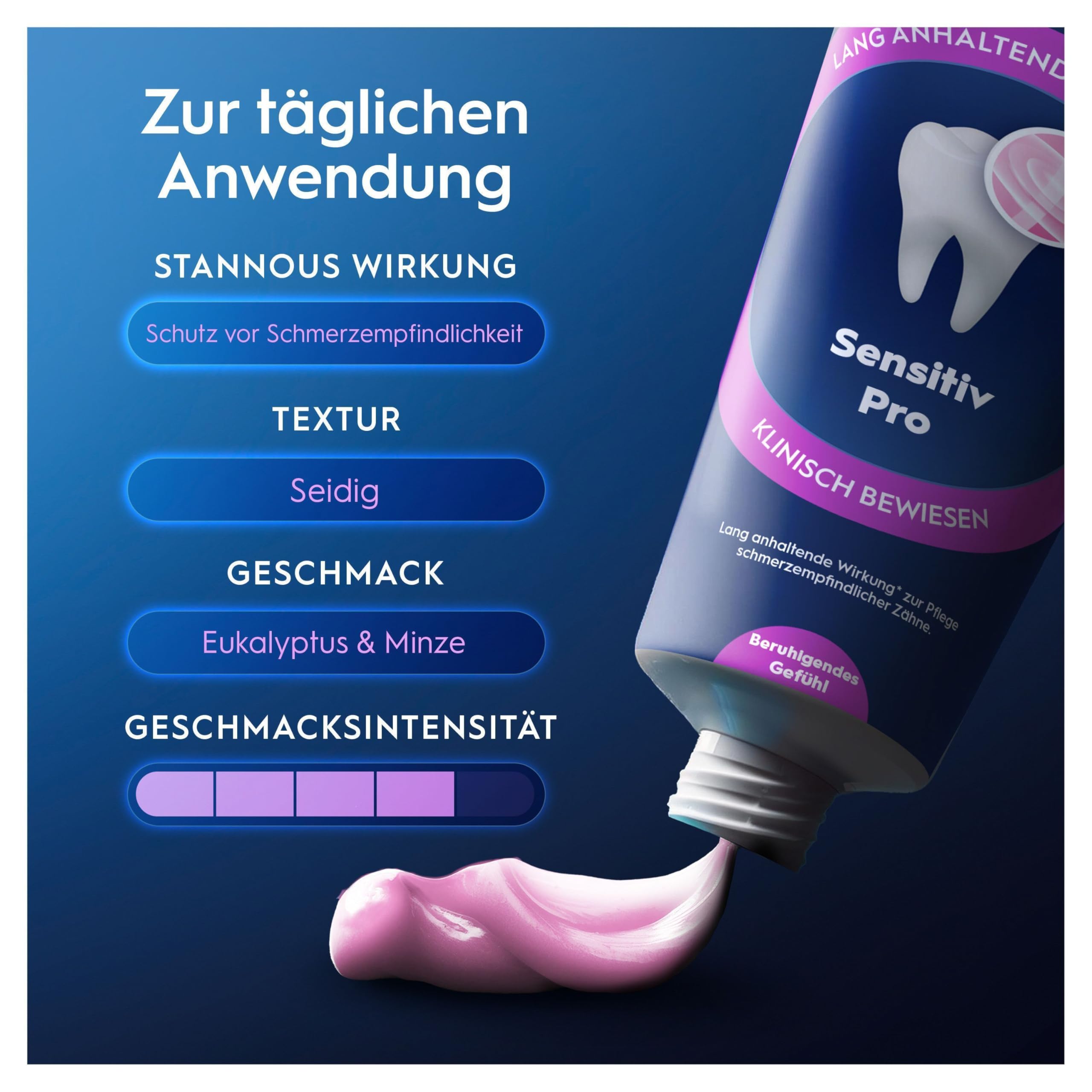 Oral-B Professional Sensitiv Pro Beruhigendes Gefühl Zahnpasta - 3x75ml, Zahncreme/Toothpaste, Made in Germany, Eukalyptus und Minze Geschmack 4