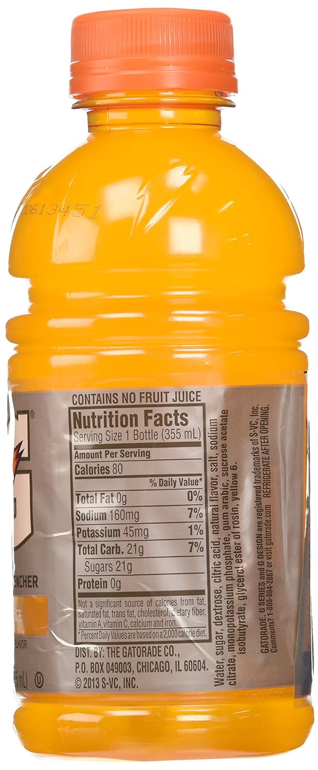 Gatorade Energy Drink Nutrition Facts Runners High Nutrition