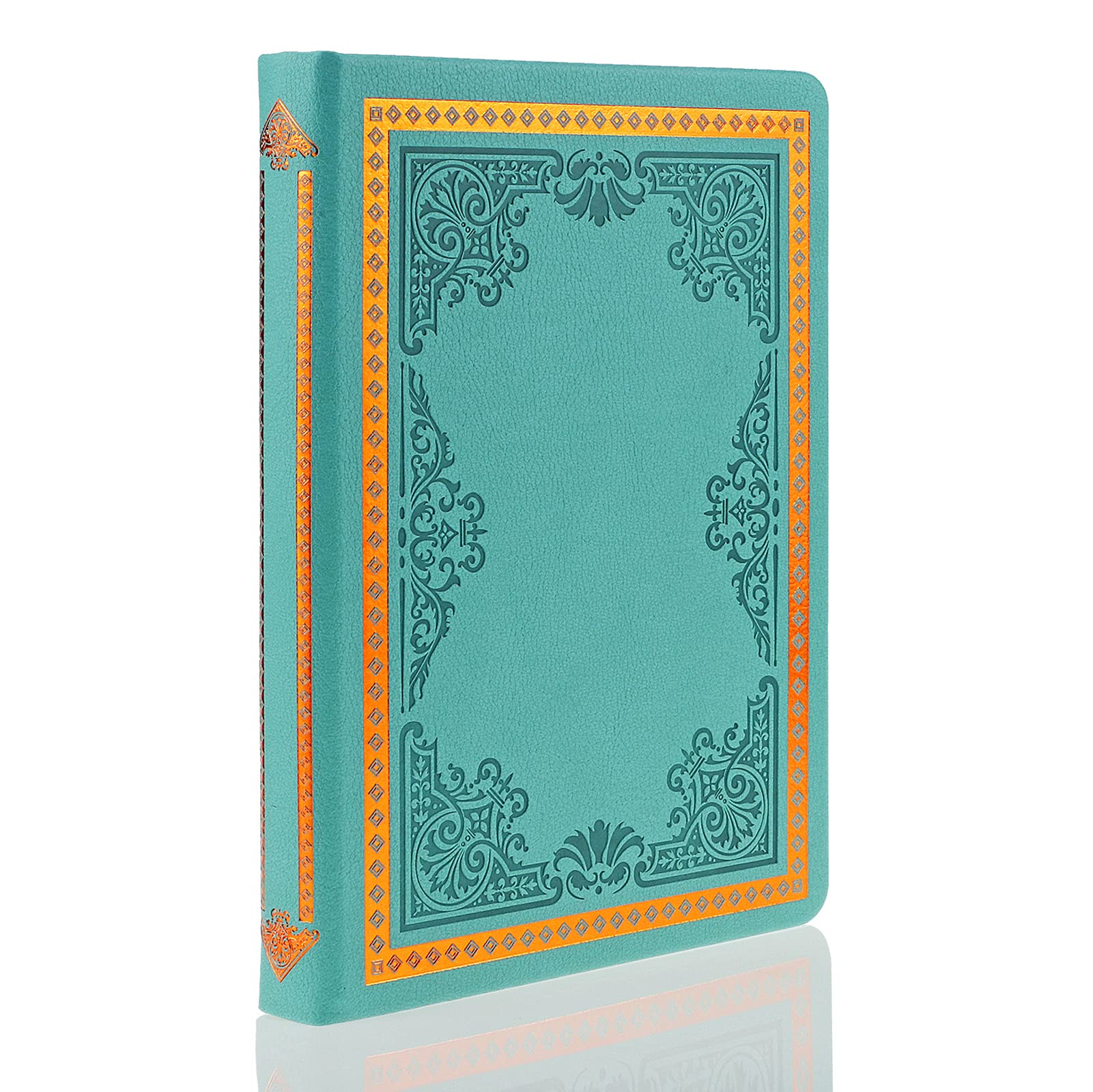 MAZERAN Elegant Journal, PU Leather Hard Cover Retro Embossed Travel Diary Writing Notebook, Thick 288 pages College Lined Personal Notepad Gift for Girls Women Daughter