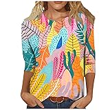 Older Womens Tops and Blouses 3/4 Sleeve hot Pink
