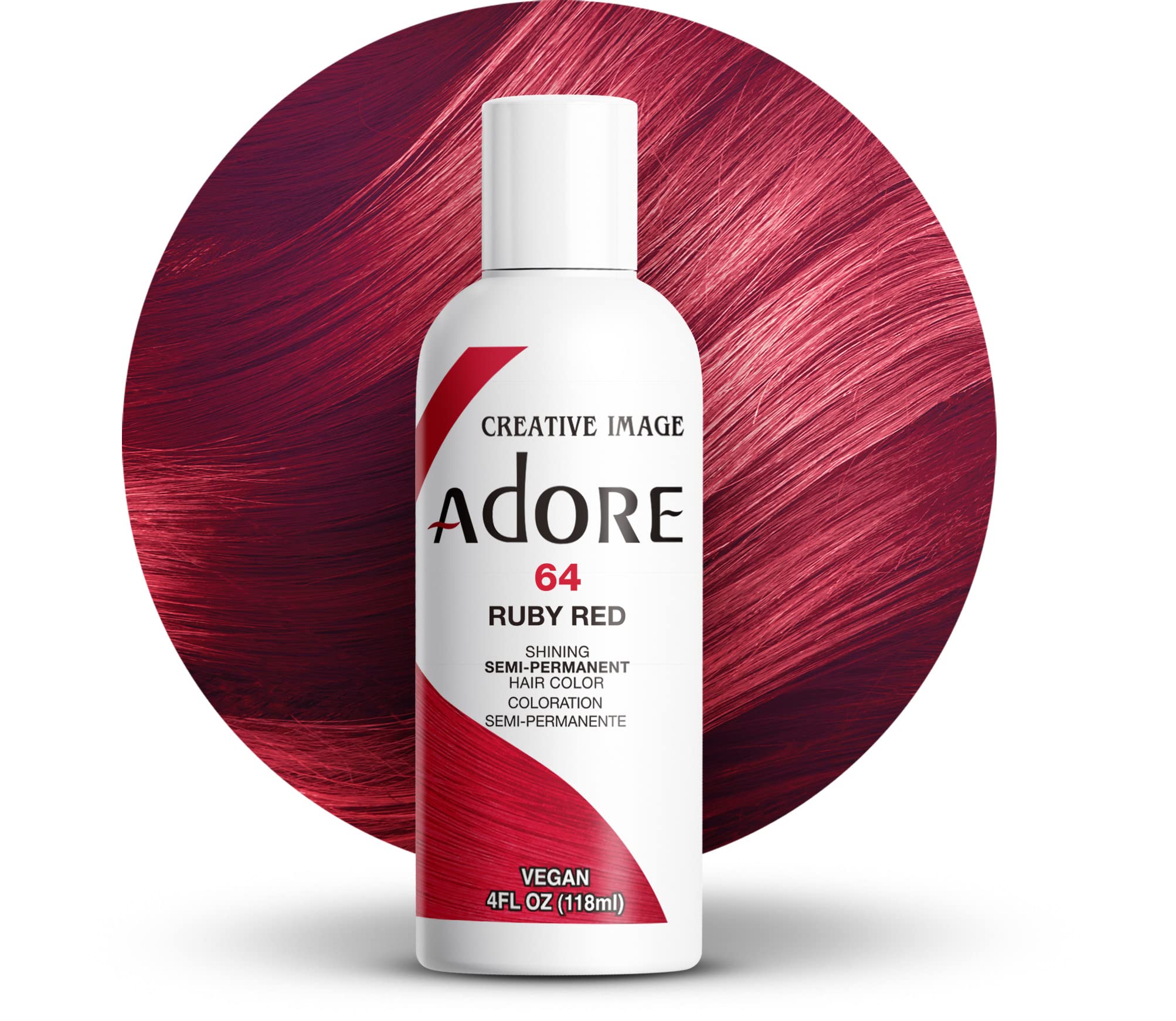 Adore Shining Semi Permanent Hair Colour, 64 Ruby Red