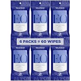 EO Hand Sanitizer Wipes, French Lavender, 10 Count 6-Pack | Aromatic alcohol-based sanitizing wipes | aromatic lavender | travel-ready | bulk 60-count | fresh hands | cruelty-free