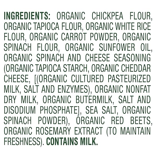 SPROUT FOODS INC ORGANIC BABY FOOD TODDLER SNACKS CRINKLEZ, CHEESY SPINACH, 1.48 OZ, PACK OF 6
