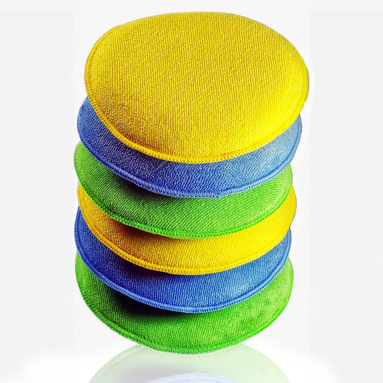 Glart H46PP microfiber dishwashing sponges set of 6, 130x25 mm, cleaning sponges for cleaners, microfiber cloth pads more thorough than cotton, simple cleaning cloths or kitchen towels