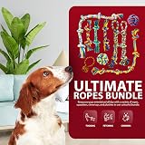 ZENO 10 Pack Dog Toys Indestructible Rope Ball Tug Set 100% Cotton view 2