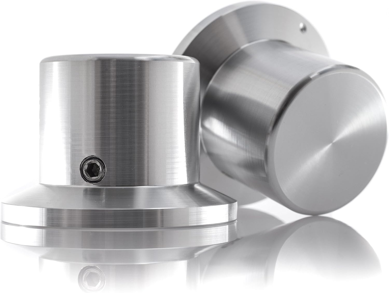 Bouton Potentiomètre Rotatif En Aluminium Argenté - 25 X 15 Mm - Pour Réglage Volume Ou Contrôle