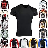 Roar BJJ Rash Guards MMA Grappling Jiu Jitsu Training No Gi Fight Wear Mens Compression Shirts