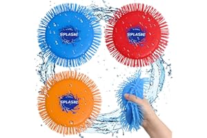 Koiernr 3Pcs Splash Water Flying Discs, Kids Water Splash Toy, Beach Flying Disc Pool Toy, Soft Water Game Disc Outdoor Summer Beach Toys and Swimming Pool Toys for Kids and Adults