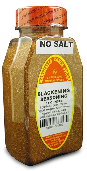 MARSHALLS CREEK SPICES CO. NO SALT, BLACKENING SEASONING, 11 OUNCE