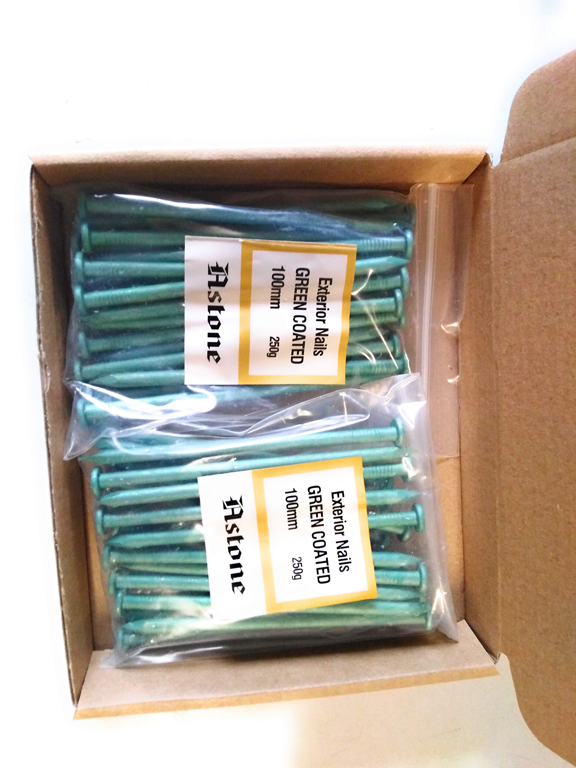 Astone Green Coated Exterior Nails (500g x 100mm)
