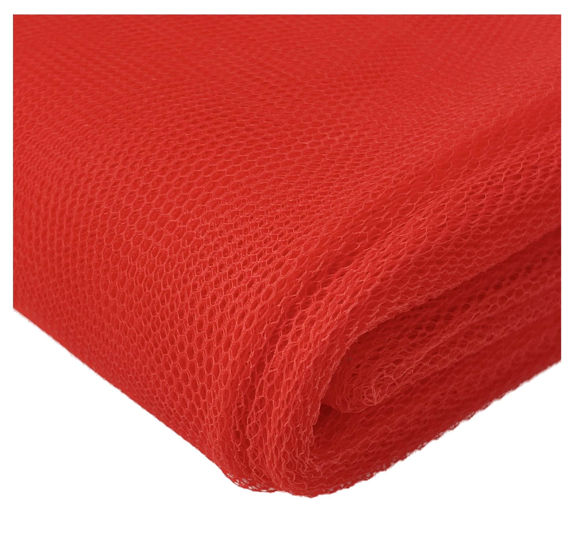Sheer Dress Net Mesh Fabric Tutu Tulle Mesh Dancewear Stiff Flare Free Nylon Wedding Bridal Veil Material 150cm Wide (300 x 150cm / 118" x 60", Grenadier Red)